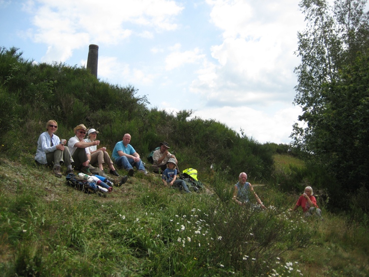 Coffee and biscuits after the work is done July 2011