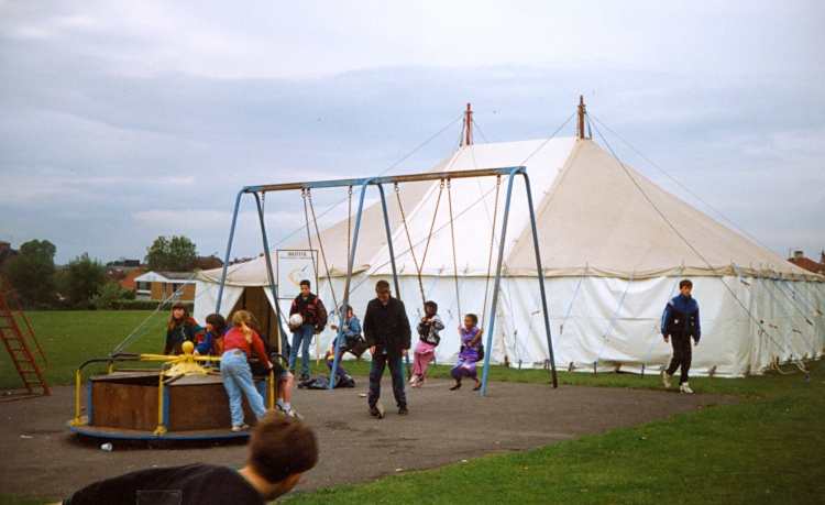 The play area in Feb 1991